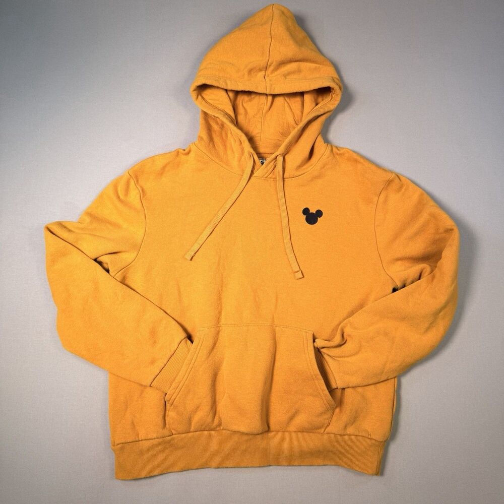Disney Pixar Divided H&M Mustard Gold Orange Mickey Mouse Hoodie Woman’s Med
